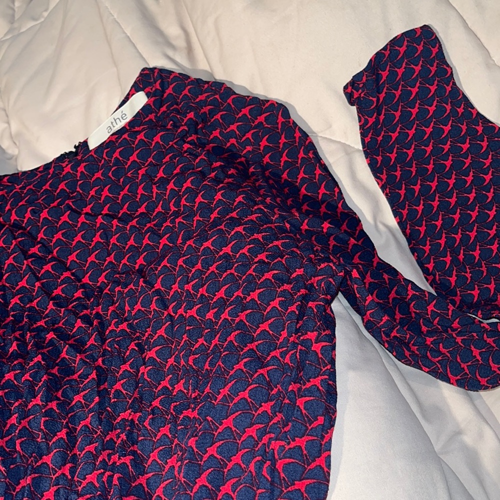 Athe Vanessabruno Red Navy Dress